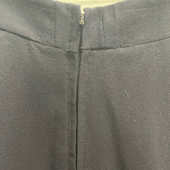 28-Vintage Lord & Taylor Maxi Wool Swing Skirt Dark Navy Blue Sz 6 Librarian - Picture 9 of 11